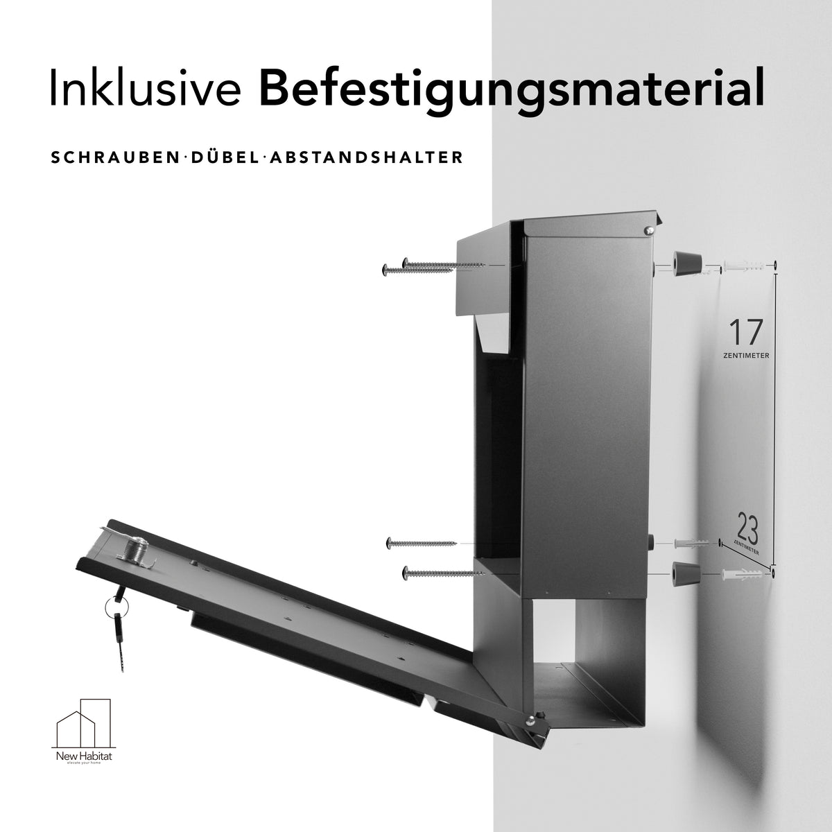Manhattan Letterbox with Engraving — Generous & Robust, Made of Stainless Steel