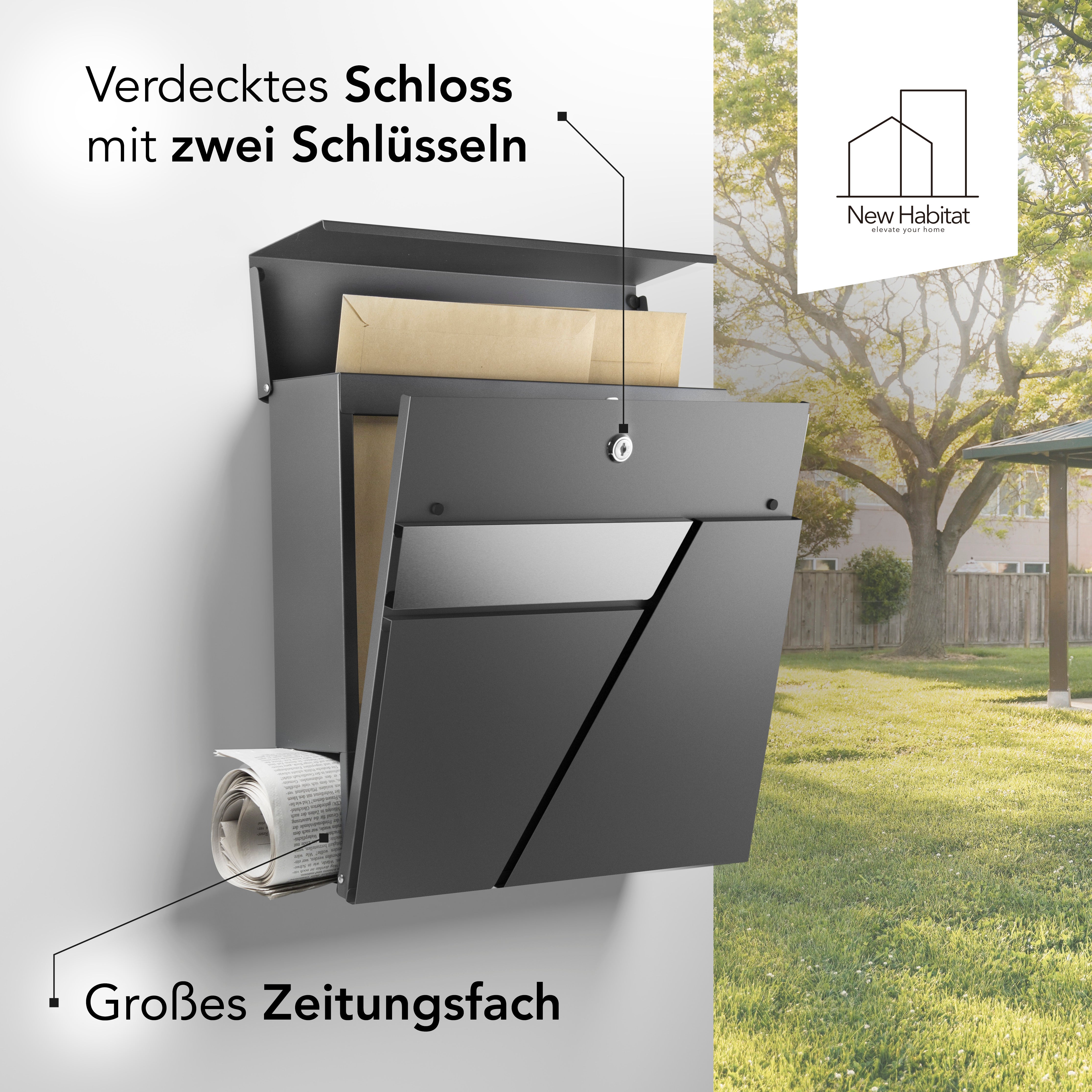Briefkasten Amsterdam — urban-modern aus Edelstahl