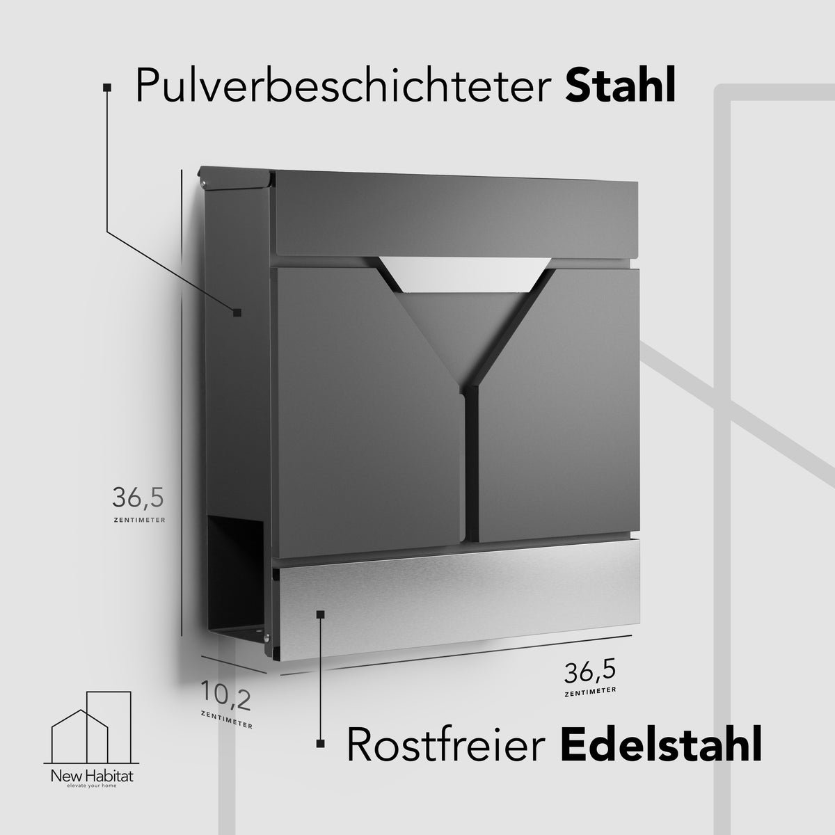 Briefkasten Valencia — sonnig-mediterran aus Edelstahl